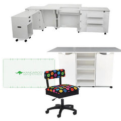 Kangaroo Aussie II & Kookaburra Sewing Cabinet & Cutting Table Bundle