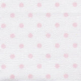 Pink Dots on White Fabric - Print #2163