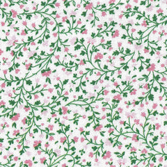 Pink and Green Floral Fabric #2743
