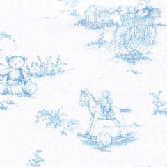 Teddy Bear Toile: Blue on White – Print #2782