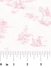 Teddy Bear Toile: Pink on White – Print #2783