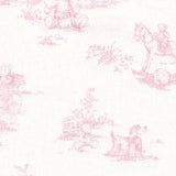 Teddy Bear Toile: Pink on White – Print #2783