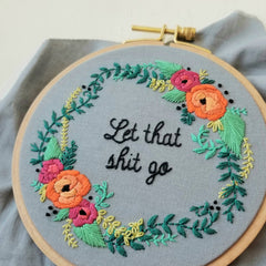 Jessica Long Rose Wreath Beginner Embroidery Kit