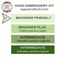 Jessica Long Rose Wreath Beginner Embroidery Kit