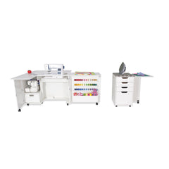 Wallaby Sewing Cabinet with Kiwi Storage Cabinet