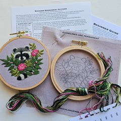 Jessica Long Raccoon Hand Embroidery Kit