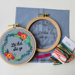 Jessica Long Rose Wreath Beginner Embroidery Kit