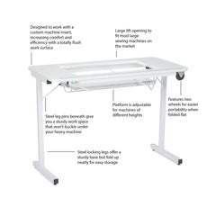 Gidget II Sewing Table Ash White