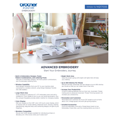 Brother NQ1700E Embroidery Machine 6x10 Embroidery Area – view 3