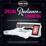Baby Lock BLRA-LT Radiance Embroidery, Sewing, and Quilting Machine