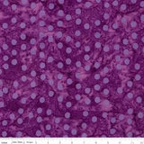 Riley Blake Batiks Elementals Polka Pop Mulberry Jam