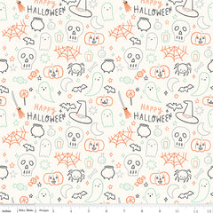 Riley Blake Frank and Friends Halloween Icons Cloud C17476-CLOUD with ruler