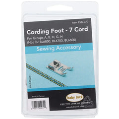 Baby Lock BL Cording Foot 7 Cord ESG ESE ESL ESP ESI ESN ESG-CF7