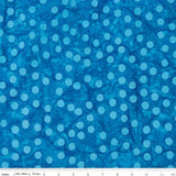 Riley Blake Batiks Elementals Polka Pop Ocean Blue
