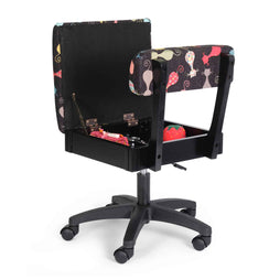 Arrow Hydraulic Sewing Chair in Black- Cat's Meow