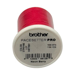 Brother Neon Berry 100% Polyester Color Fast, High Shine Embroidery Thread ETP01169