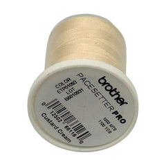 Brother Custard Cream 100% Polyester Color Fast, High Shine Embroidery Thread ETP01093