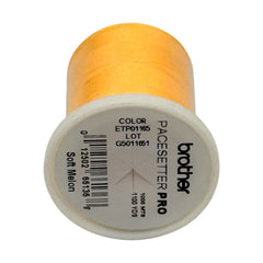 Brother Soft Melon 100% Polyester Color Fast, High Shine Embroidery Thread ETP01165