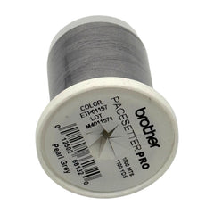 Brother Pearl Grey 100% Polyester Color Fast, High Shine Embroidery Thread ETP01157