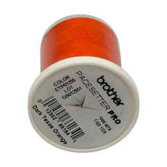Brother Dark Texas Orange 100% Polyester Color Fast, High Shine Embroidery Thread ETP01255