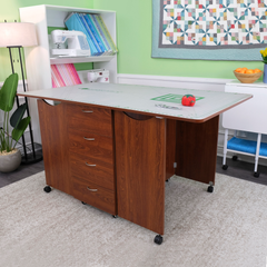 Kookaburra Sewing Cabinet & Cutting Table - Ash White, Teak or Grey