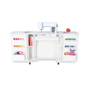 Bandicoot Sewing Cabinet - Ash White, Teak and Grey