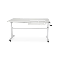 Tasmanian Adjustable Height Sewing Table - Ash White