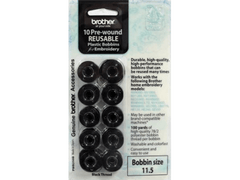 Brother Prewound Black Embroidery Bobbin Thread (PWB250B)