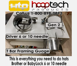 GEN 2 Cap Hat Hoop Frame Set *Jig Driver & Frame for Embroidery Babylock Brother LARGE
