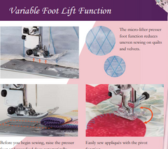 KIREI HZL-NX7 Professional Quality Quilting and Sewing Machine with 351 Stitch Patterns and 4 Fonts