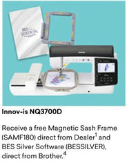 Brother Innov-is NQ3700D Sewing and Embroidery Machine – view 2