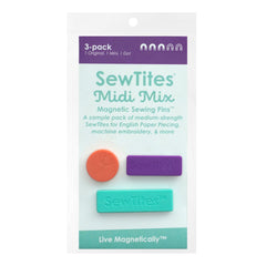 SewTites Midi Mix Magnetic Sewing Pins - 3 Pack
