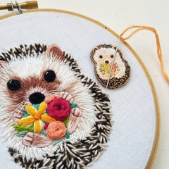 Jessica Long Hedgehog Enamel Needle Minder