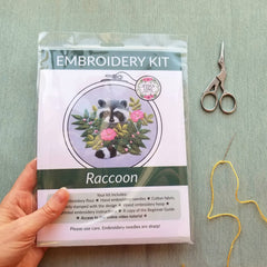 Jessica Long Raccoon Hand Embroidery Kit