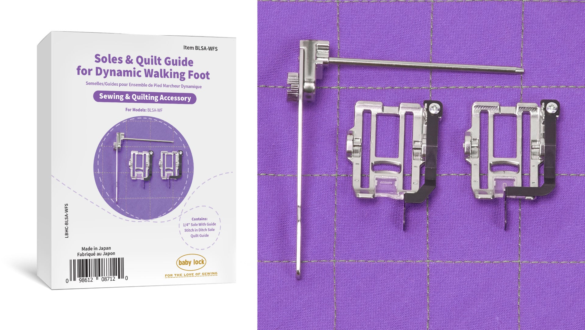 Baby Lock BLSA-WFS Interchangeable Sole Set for Dynamic Walking Foot