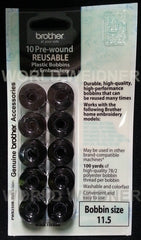 Brother Prewound Black Embroidery Bobbin Thread (PWB250B)