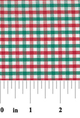 Red and Green Check - Shown with a ruler for scale