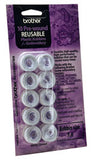 Brother / Baby Lock Prewound Black Embroidery Bobbin Thread - 10 Pack