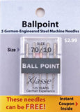 KLASSE BALL POINT 5PK SZ 70/10