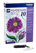 Brother PE-Design 10 Embroidery Software Lettering Monogramming Applique Digitizing Price