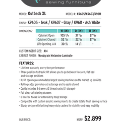 Outback XL Sewing Cabinet