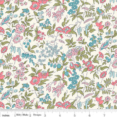 Riley Blake Liberty Meadow Flowers Adelaide's Song D 01667529D with ruler