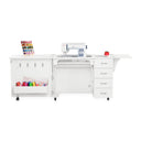 Harriet Sewing Cabinet with Quilt Leaf Extension Option