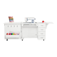 Harriet Sewing Cabinet with Quilt Leaf Extension Option