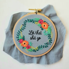 Jessica Long Rose Wreath Beginner Embroidery Kit