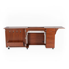 Harriet Sewing Cabinet with Quilt Leaf Extension Option