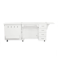 Harriet Sewing Cabinet with Quilt Leaf Extension Option
