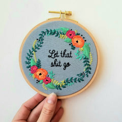 Jessica Long Rose Wreath Beginner Embroidery Kit