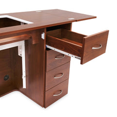 Harriet Sewing Cabinet with Quilt Leaf Extension Option