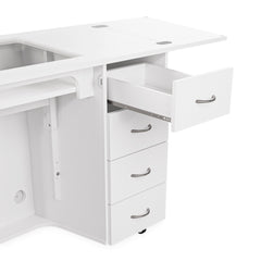 Harriet Sewing Cabinet with Quilt Leaf Extension Option